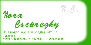 nora csepreghy business card